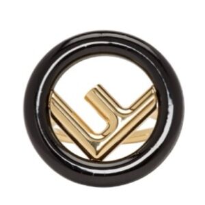 Black and Gold Logo Ring